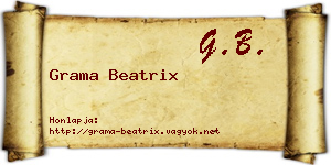 Grama Beatrix névjegykártya